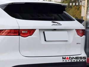 Jaguar Custom Emblem Set - Leaping Jaguar + Jaguar Lettering - Gloss Black Finish